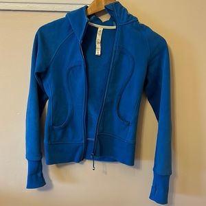 Lululemon blue scuba jacket, size 2